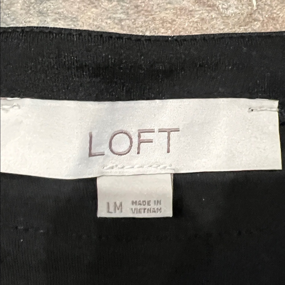 LOFT Black Tunic Top with Button Detail - Picture 5 of 6